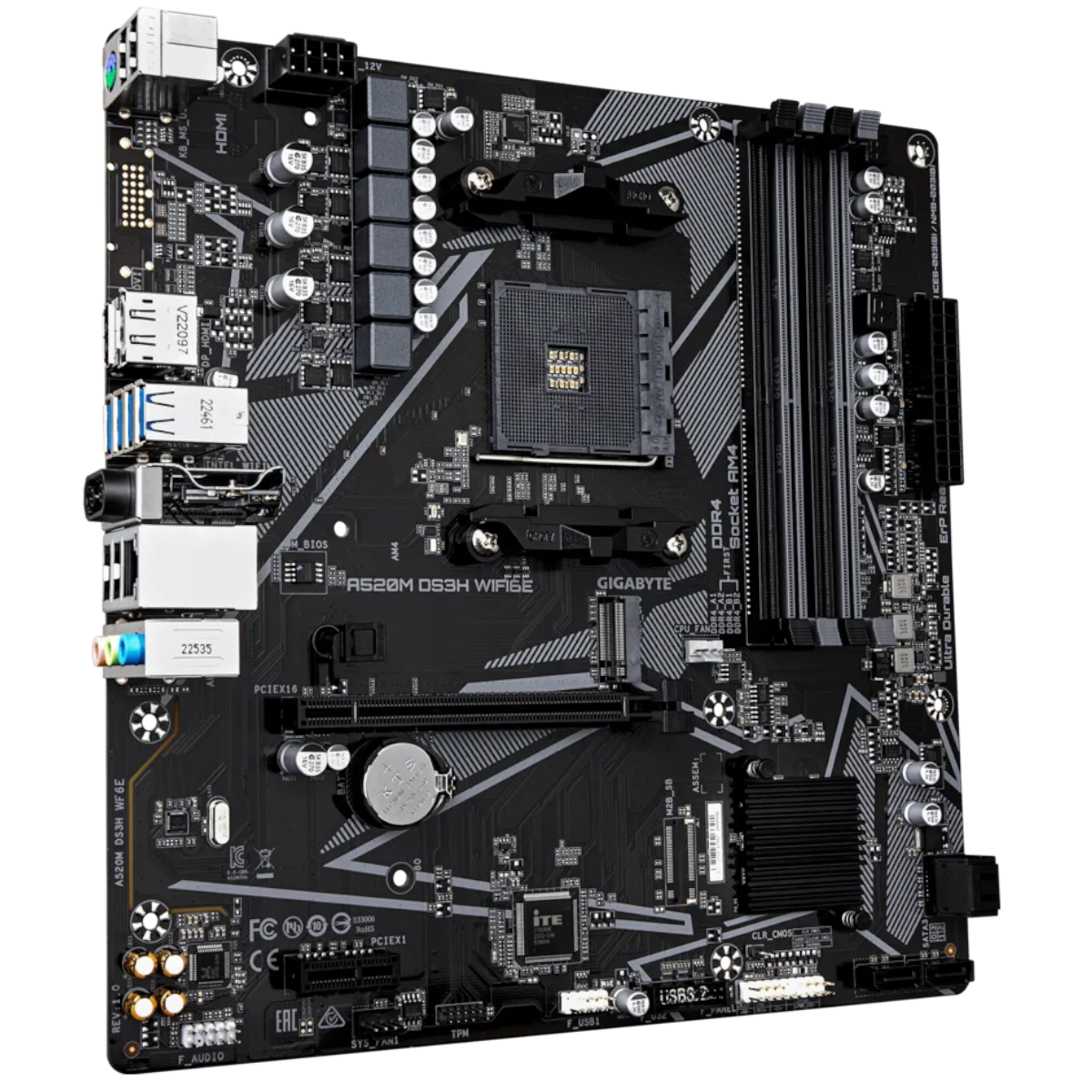 Gigabyte A520M DS3H WF6E Bundkort