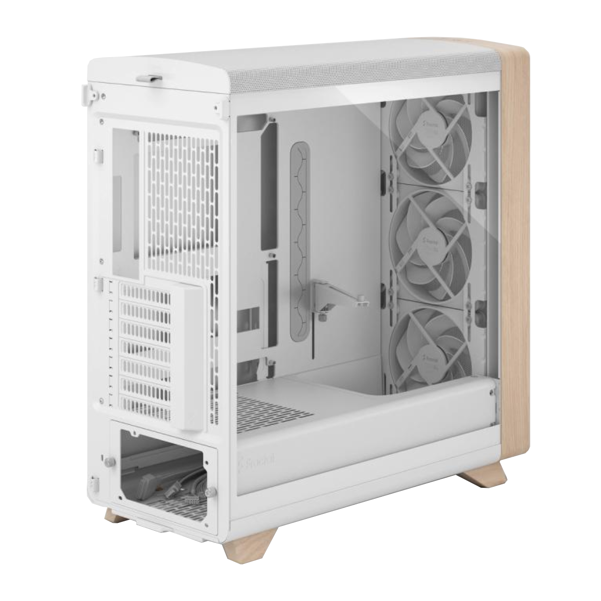Fractal Design Summit Chalk White TG Clear Tint Kabinet