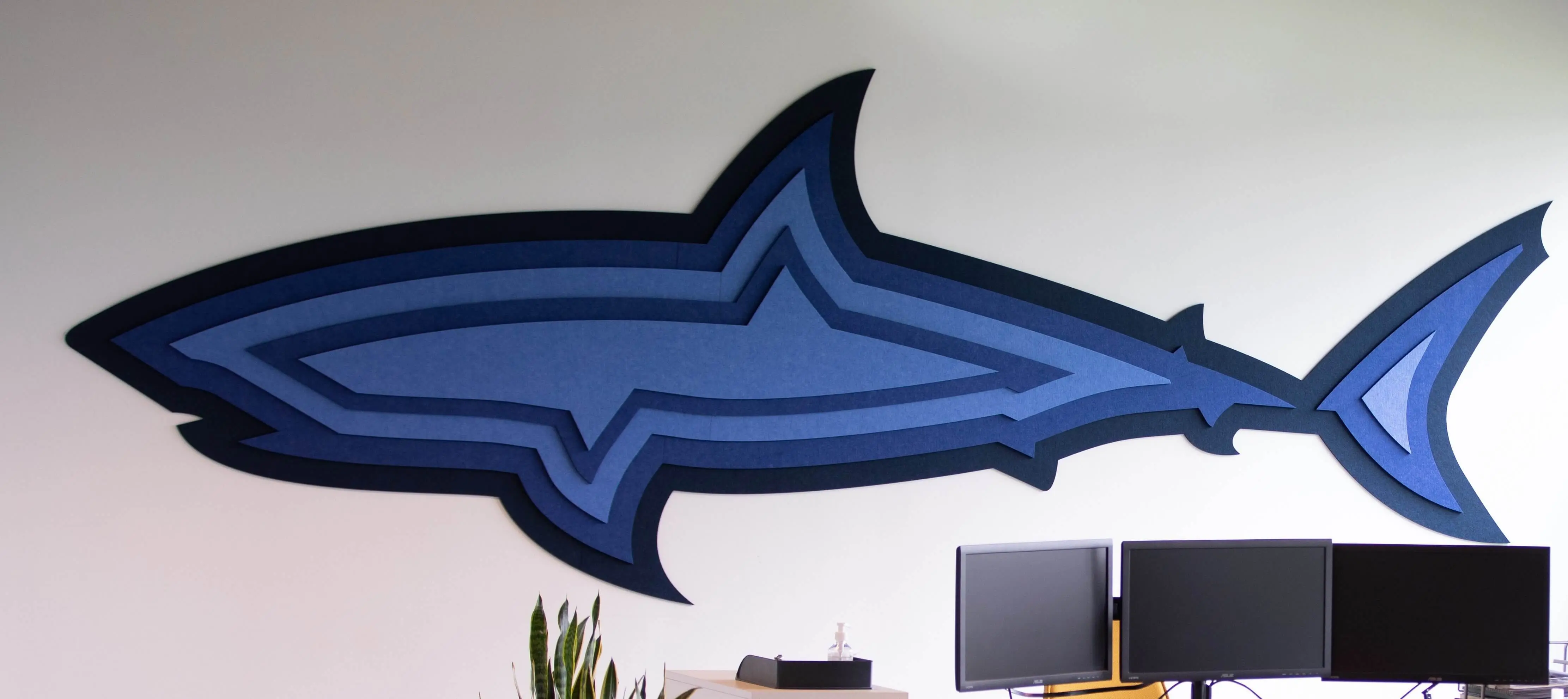 Shark on the wall Shark on the wall in our new headquarters